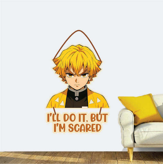 I'll Do It, But I'm Scared – Zenitsu Wall Hanging