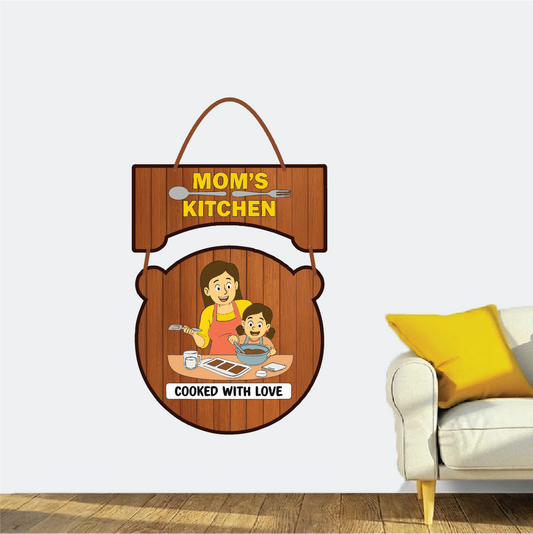 Mom’s Kitchen – Cooked With Love Wall Hanging