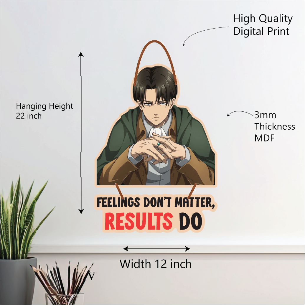 FEELINGS Don’t Matter, RESULTS Do – Levi Wall Hanging