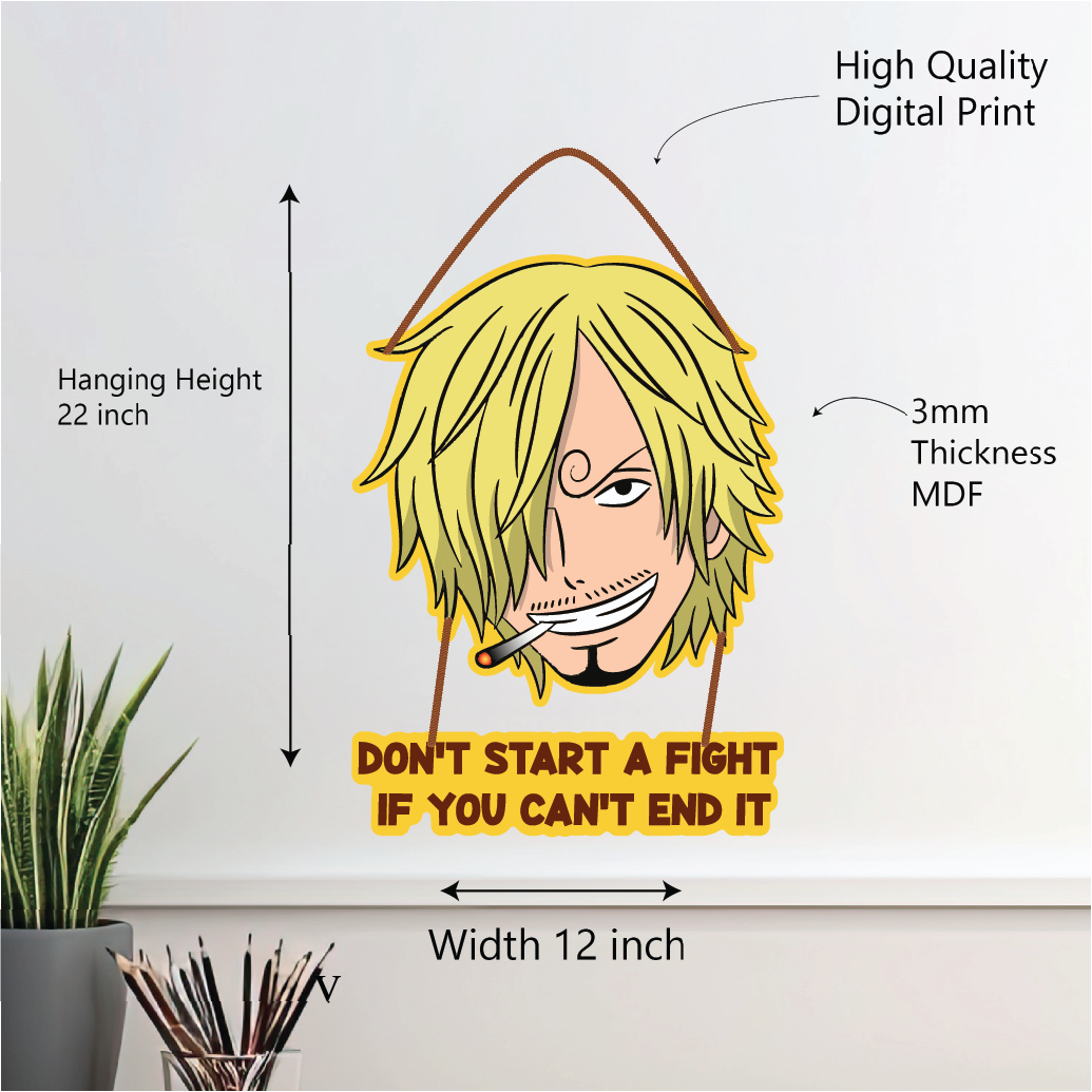 Sanji – Don’t Start a Fight If You Can’t End It Wall Hanging