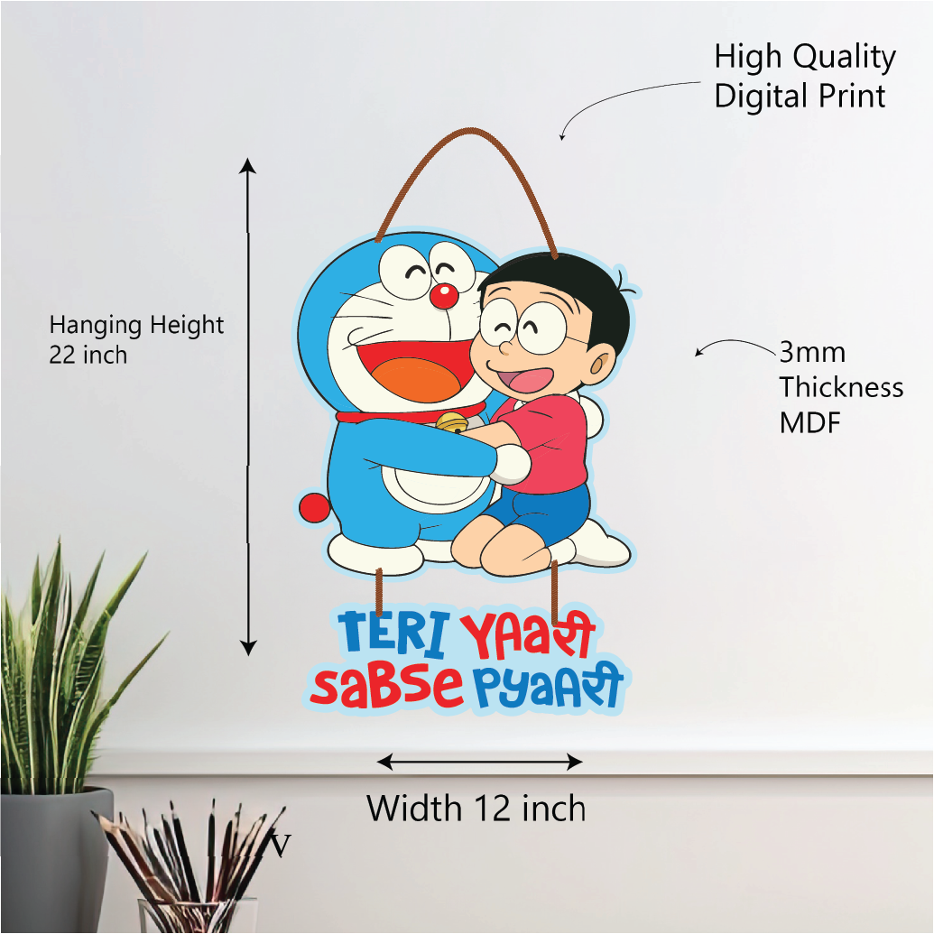 Doremon and Nobita TERI Yaari Sabse Pyari wall hanging