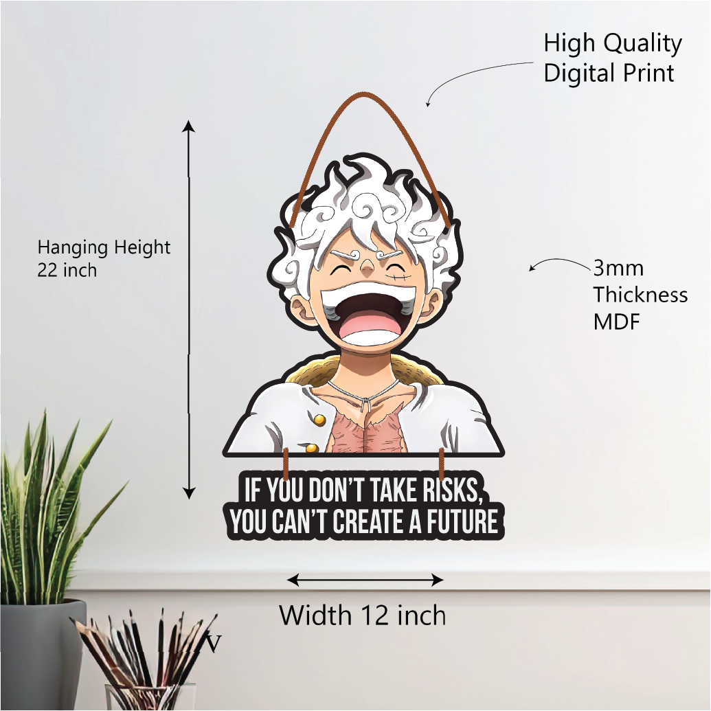 Luffy gear 5 wall hanging – take risks, create your future