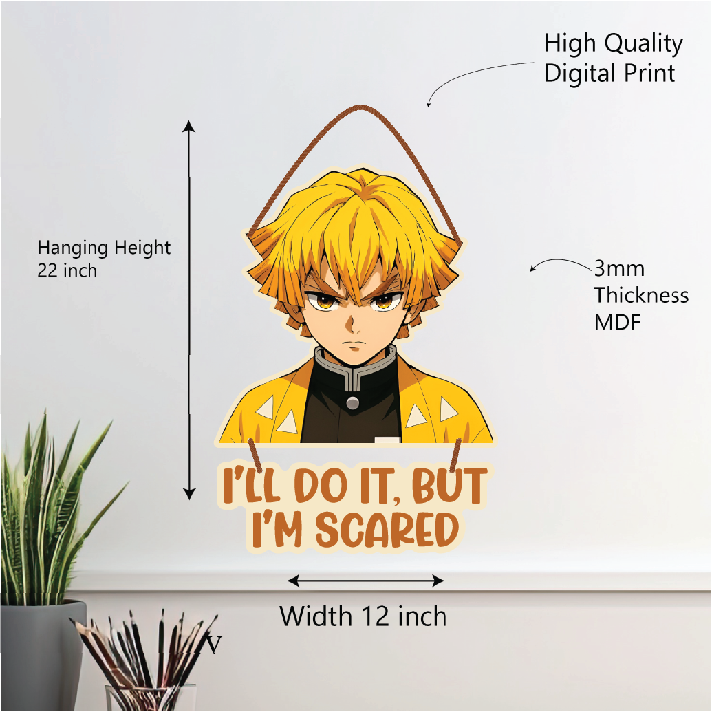 I'll Do It, But I'm Scared – Zenitsu Wall Hanging