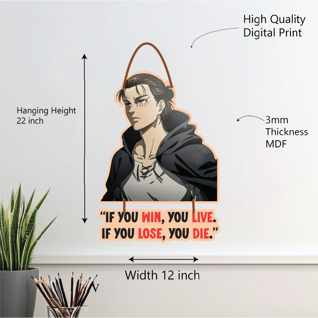 If You Win, You Live – Attack on Titan Wall Hanging