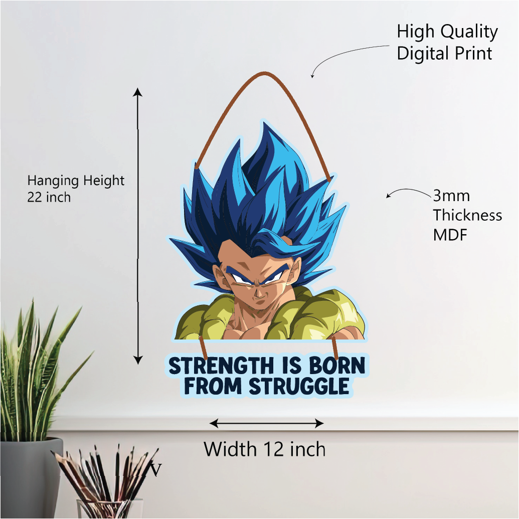 Vegeta – Strength Is Born From Struggle Wall Hanging