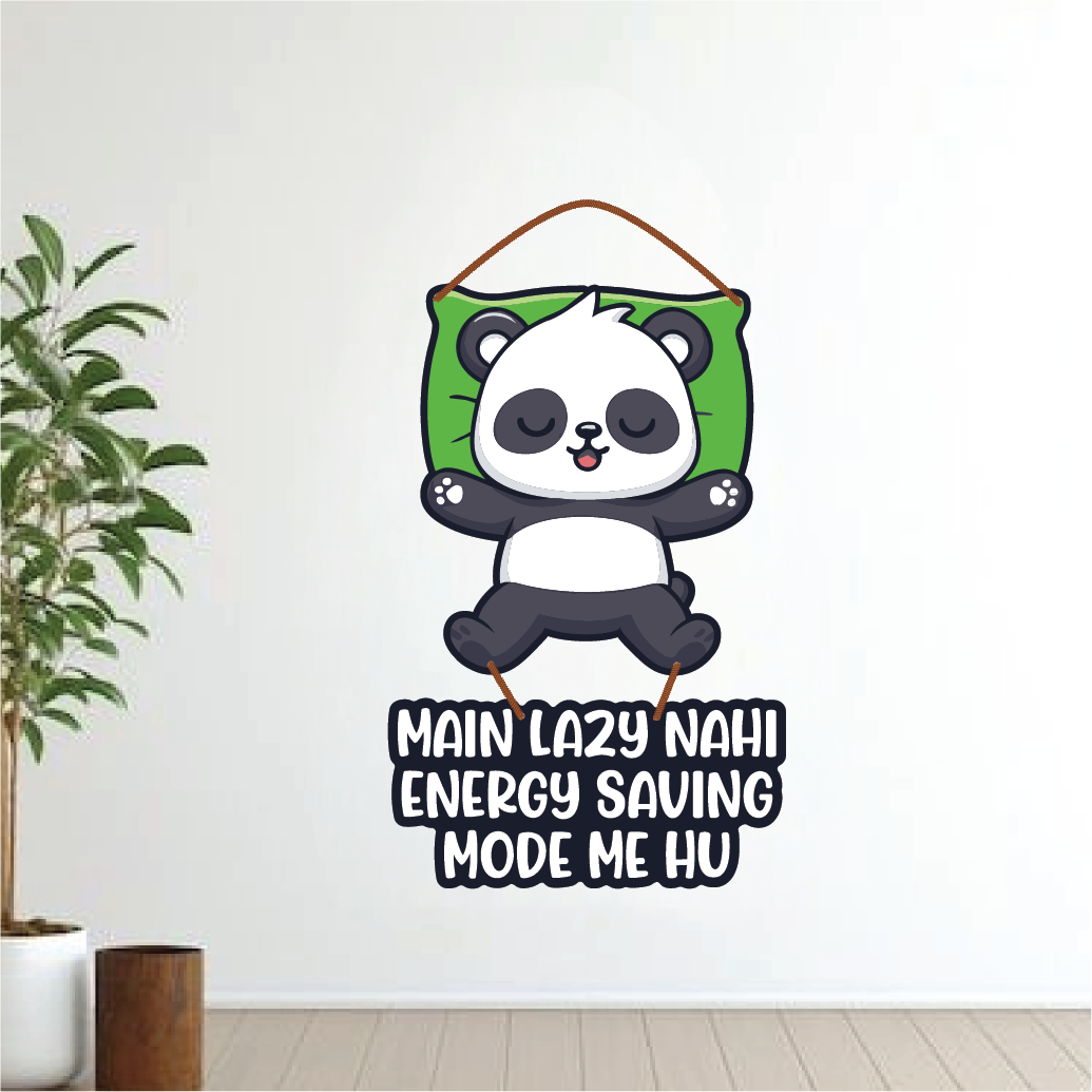 Cute Panda – Energy Saving Mode Wall Hanging