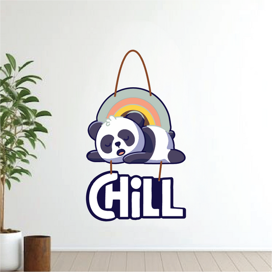 Chill Panda – Cute Aesthetic Wall Hanging