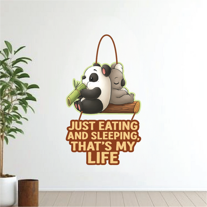 Just Eating & Sleeping – Panda & Koala Wall Hanging