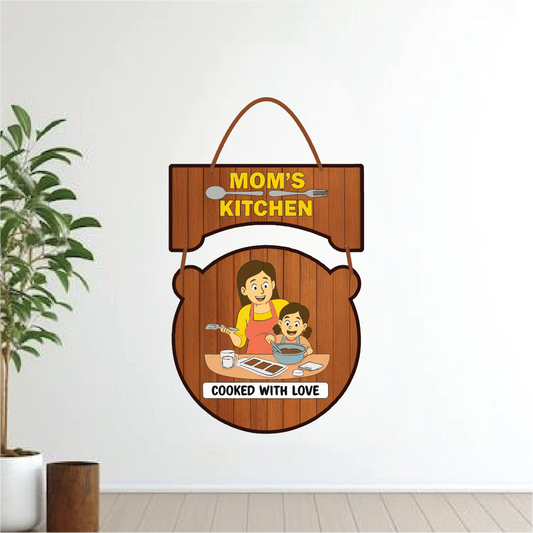 Mom’s Kitchen – Cooked With Love Wall Hanging