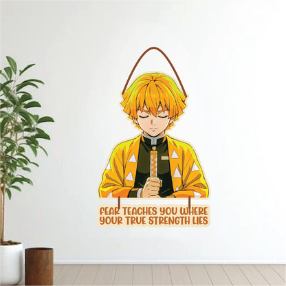 Zenitsu “Fear Teaches You Strength” Wall Hanging – Demon Slayer
