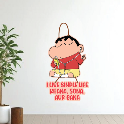 Shinchan Simple Life Funny Wall Hanging