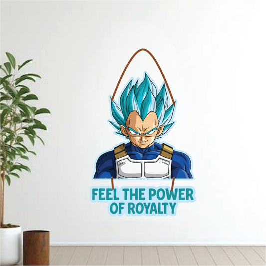 Vegeta – “Feel the Power of Royalty” Wall Hanging