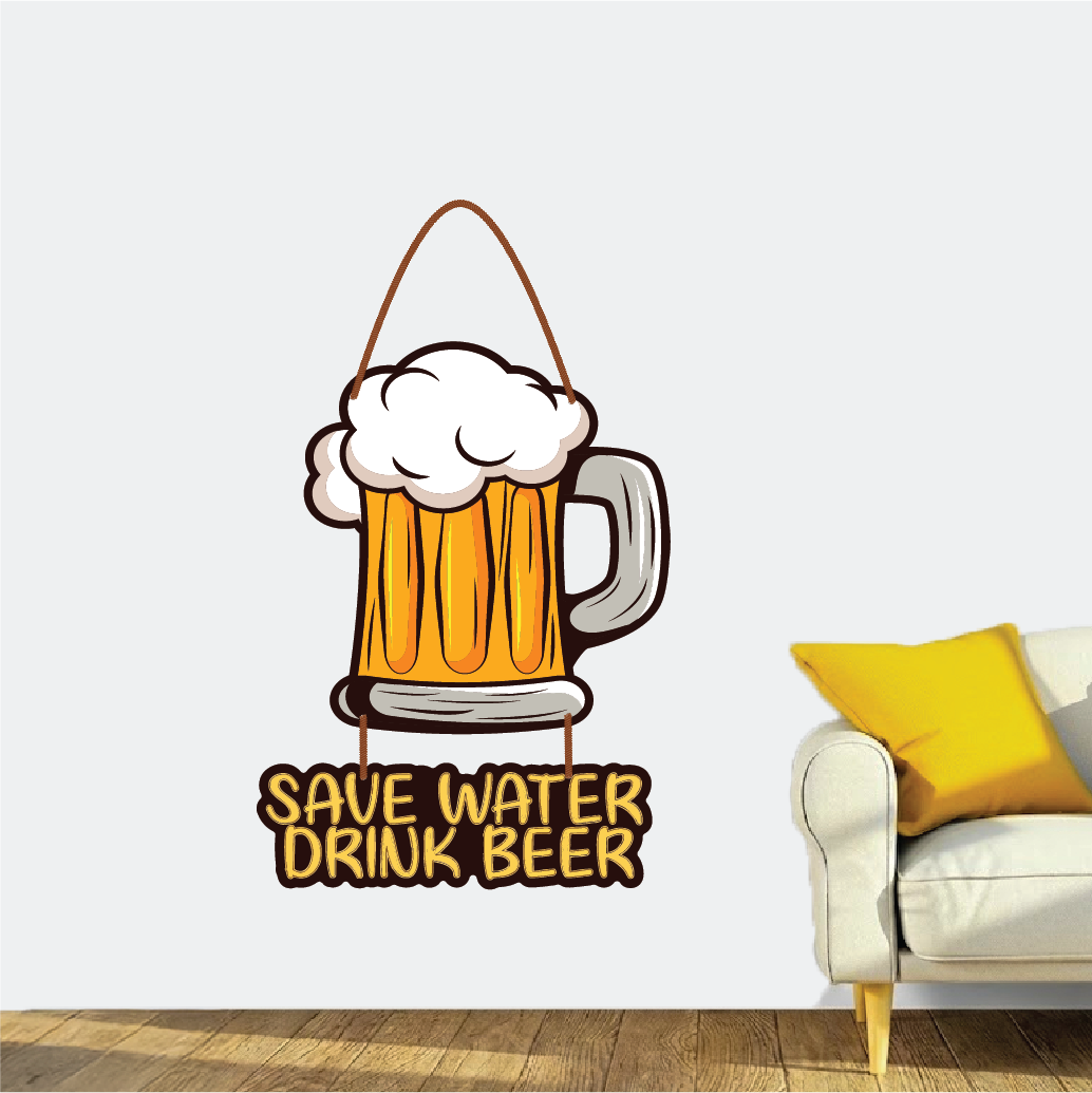 Save Water, Drink Beer – Fun Bar Wall Hanging