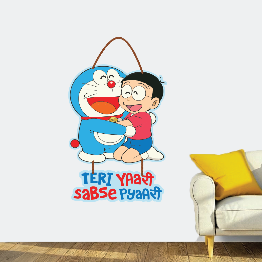 Doremon and Nobita TERI Yaari Sabse Pyari wall hanging