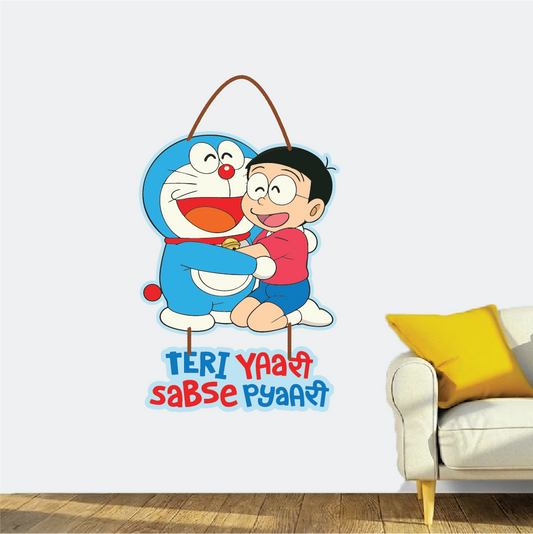 Doremon and Nobita TERI Yaari Sabse Pyari wall hanging