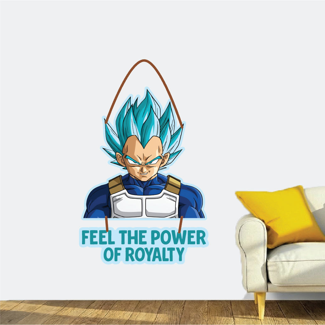 Vegeta – “Feel the Power of Royalty” Wall Hanging