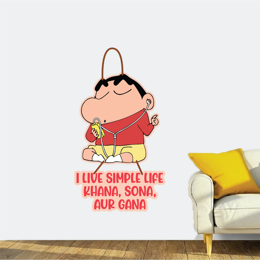 Shinchan Simple Life Funny Wall Hanging