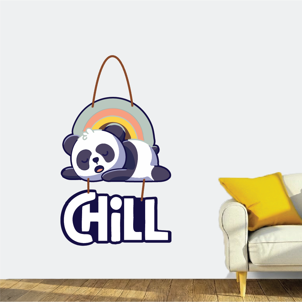 Chill Panda – Cute Aesthetic Wall Hanging