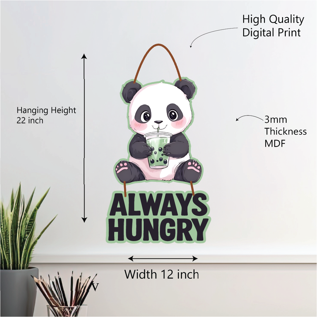 Always Hungry – Cute Panda Wall Hanging