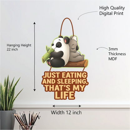 Just Eating & Sleeping – Panda & Koala Wall Hanging