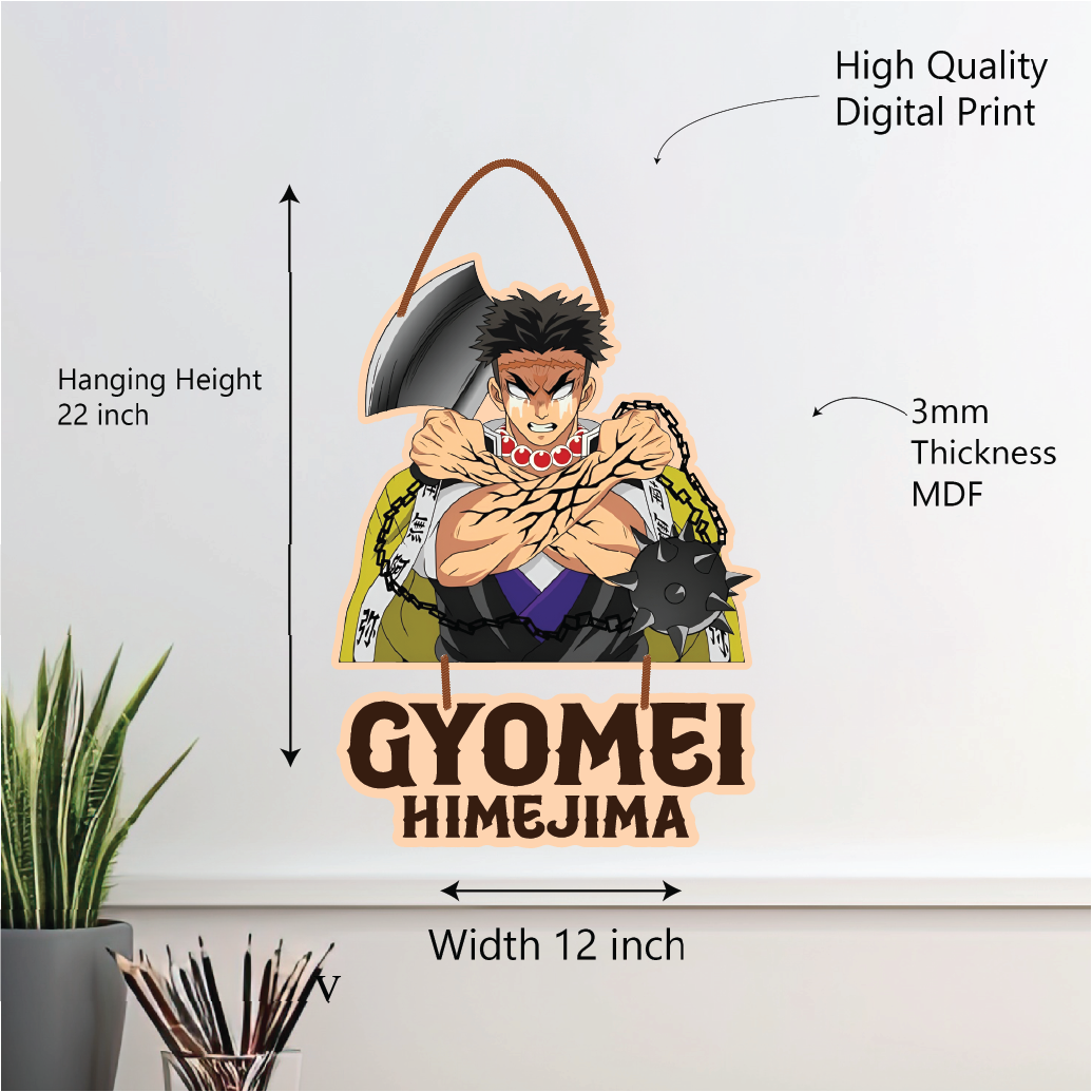 GYOMEI himejima wall hanging – demon slayer edition