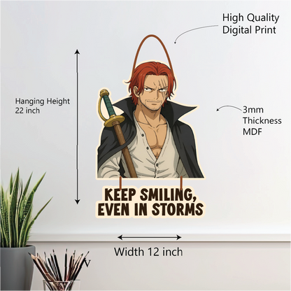 KEEP smiling, even in storms wall hanging – one piece edition