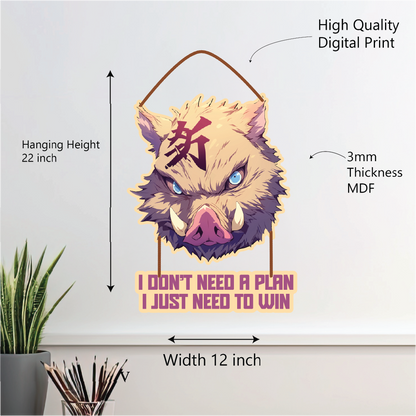 Inosuke Hashibira – I Don’t Need a Plan Wall Hanging
