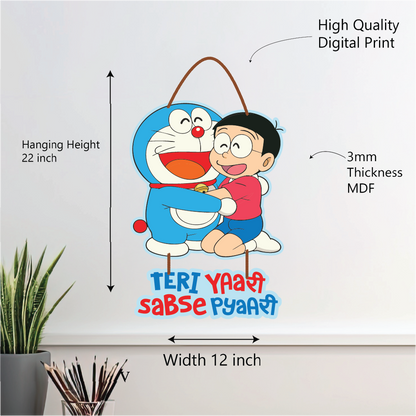 Doremon and Nobita TERI Yaari Sabse Pyari wall hanging