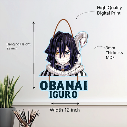 OBANAI iguro wall hanging – demon slayer edition