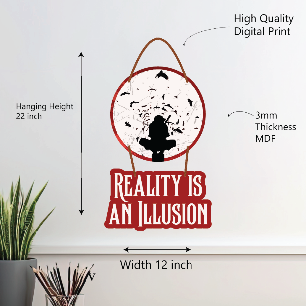 Reality Is an Illusion – Ninja Silhouette Wall Hanging