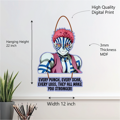 Akaza Motivational Anime Wall Hanging – Demon Slayer
