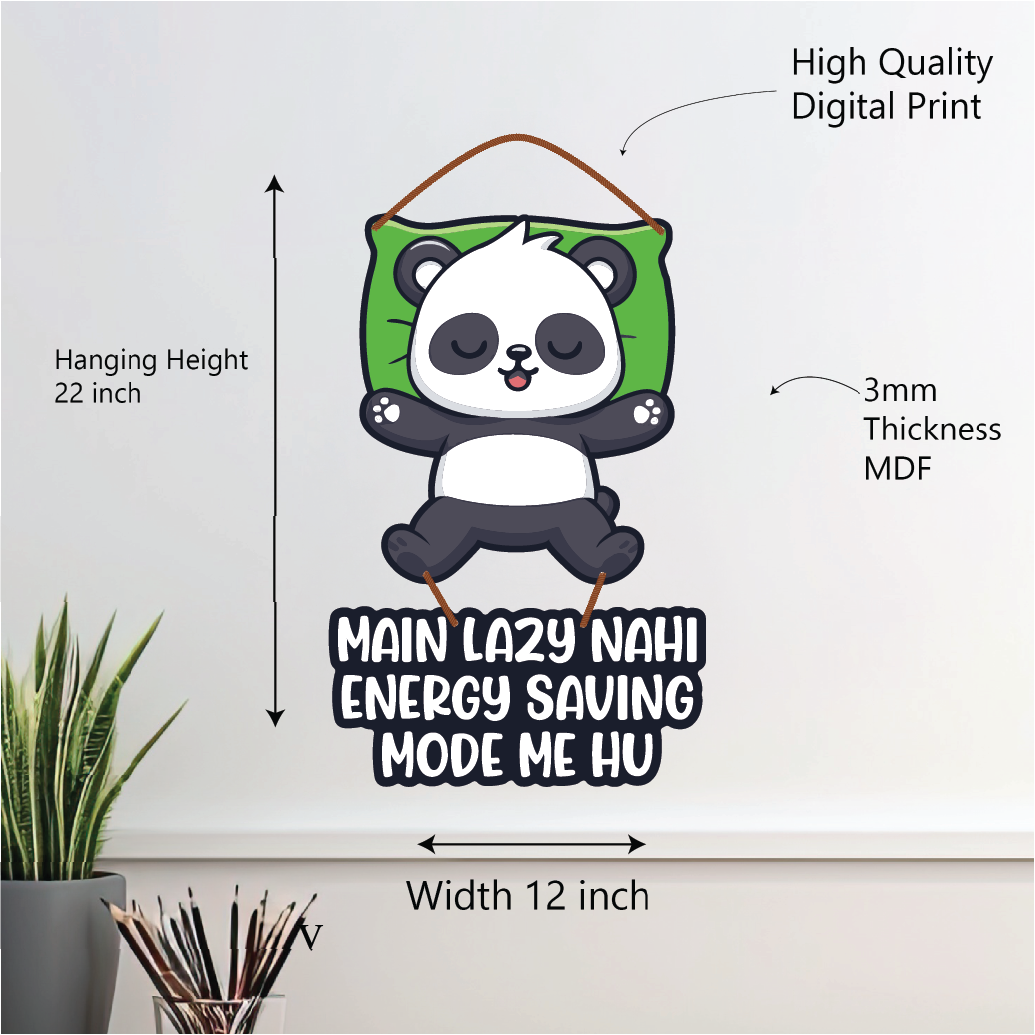 Cute Panda – Energy Saving Mode Wall Hanging