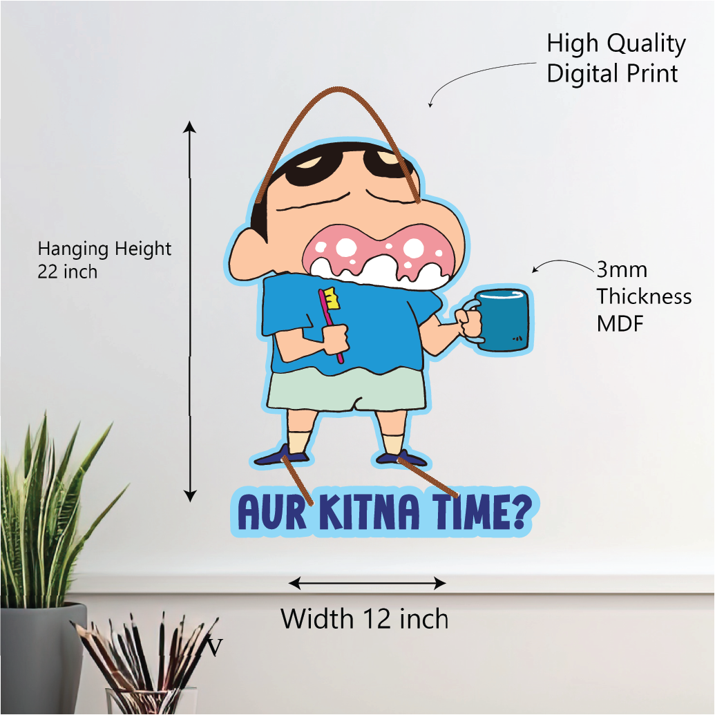 Aur Kitna Time? – Shinchan Wall Hanging