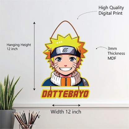 Naruto Wall Hanging "DATTEBAYO" | MDF Room Decor