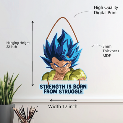 Vegeta – Strength Is Born From Struggle Wall Hanging